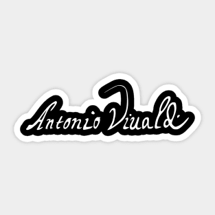 Signature of Antonio Vivaldi, Baroque Composer Sticker